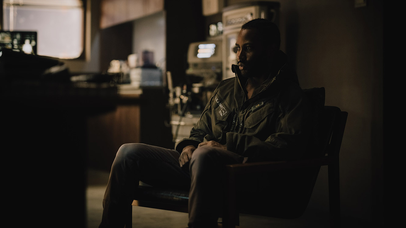 John David Washington as Joshua in 20th Century Studios' THE CREATOR. Photo by Oren Soffer. © 2023 20th Century Studios. All Rights Reserved.